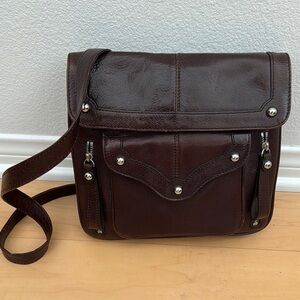 PERLINA Brown Leather Bag